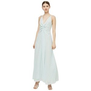 Top Shop Mint Green Polka Dot Maxi Dress